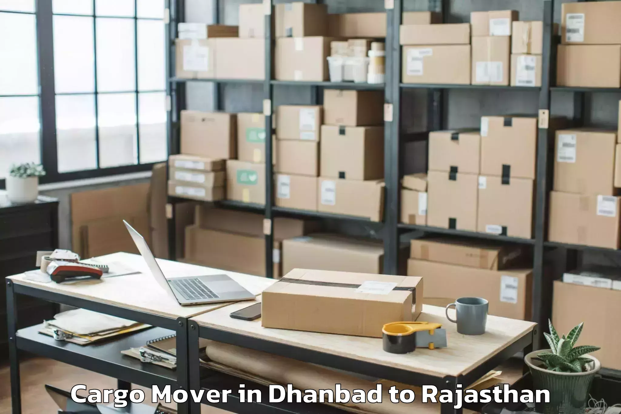 Get Dhanbad to Sangam University Bhilwara Cargo Mover